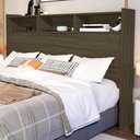 Ver imagem 2 de Cabeceira Casal 3 Nichos Mdf 145 Cm Melissa Castanho Decmade