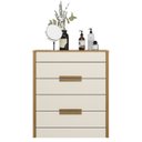 Ver imagem 4 de Cômoda para Quarto 4 Gavetas 86cm Pavia M07 Freijó/off White - Mpozenato