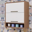 Ver imagem 1 de Armário Aéreo de Cozinha 80cm com 2 Portas Basculantes e Nicho 100% MDF Vicenza