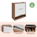 Ver imagem 5 de Armário Aéreo de Cozinha 80cm com 2 Portas Basculantes e Nicho 100% MDF Vicenza