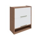 Ver imagem 2 de Armário Aéreo de Cozinha 80cm com 2 Portas Basculantes e Nicho 100% MDF Vicenza
