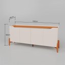 Ver imagem 4 de Cristaleira Tifanny e Aparador Classic com Buffet e Rack Studio Off White Nature - Imcal