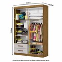 Ver imagem 6 de Guarda Roupa Casal Modulado 4 Portas com Cama Hercules 4 Portas 4 Gavetas Espelho Cinamomo com Off