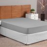 Lençol Avulso com Elástico King 1 Peça Paris 100% Algodão Percal 150 Fios:cinza - 3
