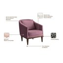 Ver imagem 4 de Poltrona Fixa Agatha Tecido Veludo Pés Imbuia