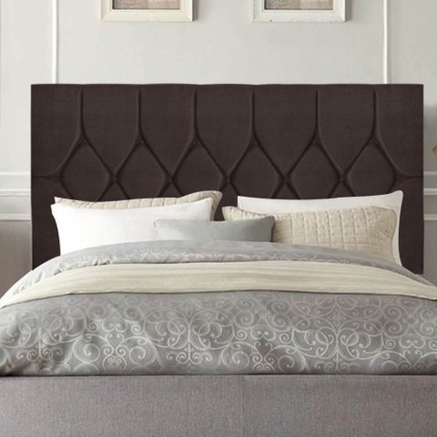Cabeceira Estofada Cama Box Casal 140cm Istambul Corino Marrom- Mabe Magazine