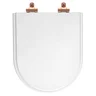 Assento Sanitário Poliéster Soft Close Nuova Branco para Vaso Deca com Ferragem Rose Gold - 1