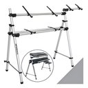 Ver imagem 2 de Suporte Apoio de Teclado Duplo e Notebook Estilo Rack da Titanium Modelo Ty212 Bem:cinza