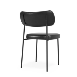 Kit 6 Cadeiras para Sala de Jantar e Cozinha Melissa em Aço Carbono Couro Pu Preto - 7