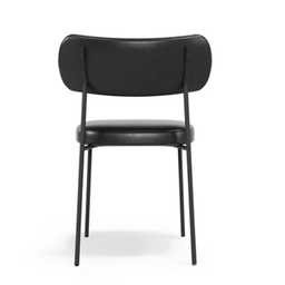 Kit 6 Cadeiras para Sala de Jantar e Cozinha Melissa em Aço Carbono Couro Pu Preto - 8