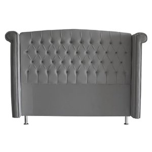 Cabeceira de Cama Box Toquio Casal Queen 160 Cm Suede Prata Ec Móveis