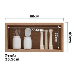 Armário Aéreo de Cozinha 80cm 1 Porta Basculante 100% MDF Vicenza Espresso Móveis - 5