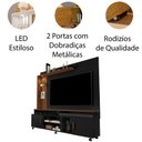 Ver imagem 2 de Painel para TV de até 65" com LED Oscar Preto/Canela