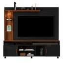 Ver imagem 4 de Painel para TV de até 65" com LED Oscar Preto/Canela