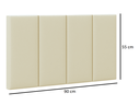 Ver imagem 6 de Cabeceira Cama Solteiro Placa Estofada 90 Cm Suspensa Itália - Areia Suede