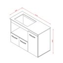 Ver imagem 7 de Balcão para Cooktop Ana 3 Portas com Espaço para Forno: Branco