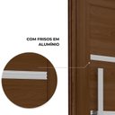 Ver imagem 3 de Porta de Alumínio Pivotante com Friso Puxador Fechadura Digital 225cm x 130cm Lucasa Eccellente Incolor/Marrom