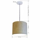 Ver imagem 2 de Lustre Luminária Pendente Vivare Free Lux Pe-4105br Cúpula em Tecido 20x22cm