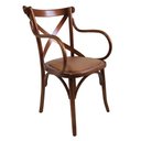 Ver imagem 2 de Kit 2 Cadeiras C/ Braço Bistro Gourmet Luxo com Rattan