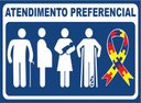 Ver imagem 1 de Placa Indicativa Atendimento Preferencial 25x15 Ps Azul