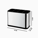 Ver imagem 4 de Kit Cozinha Gourmet: Faqueiro 24 Peças + Escorredor Organizador de Talheres em Inox