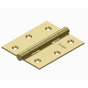 Kit 3 Dobradiças Haga 3x2½ Pino Chato sem Anel - 2505