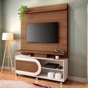 Ver imagem 1 de Estante Painel de Tv 55 Pol 136cm Órbis Castanho/off White - Hb Móveis