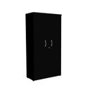 Ver imagem 1 de Armário Alto PE25 Pandin 80 cm (largura) em MDP Cor Liso Preto com Duas portas