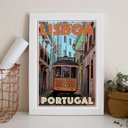Ver imagem 1 de Quadro Poster Lisboa - Portugal 33x24cm - com Vidro:madeira Branca