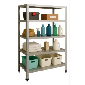 Armário Multiuso Acm Inox 5 Prateleiras 90x30x1,75cm