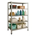 Ver imagem 1 de Armário Multiuso Acm Inox 5 Prateleiras 90x30x1,75cm