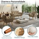 Ver imagem 3 de Kit Namoradeira Decorativa e 2 Poltronas Confortável para Sala Recepção Manicure Alice Suede