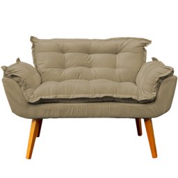 Kit Namoradeira Decorativa + 2 Poltronas Reforçadas Para Amamentação Suede - 3
