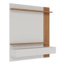 Ver imagem 2 de Painel para Tv Home Suspenso Juriti 1.5 Off White Matte Freijó com Mesa de Centro Jeri Off White