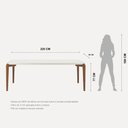 Ver imagem 7 de Conjunto de Jantar Mesa c/Vidro Donatella 8 Cadeiras Evelyn - Linho Off White - Linked 02