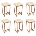 Ver imagem 1 de Banqueta Alta para Cozinha Industrial Kit 6 Nick Bronze e Sintético d03 - D’Rossi