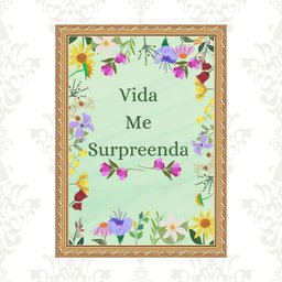 Quadro Moldura Dourada Vida Me Surpreenda 33x24cm:com Acetato - 1