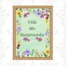 Quadro Moldura Dourada Vida Me Surpreenda 33x24cm:com Acetato - 1