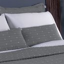 Ver imagem 3 de Kit Cobre Leito Casal Padrão Bordado Urbany Hipercal 400 Fios Cinza
