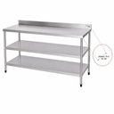 Ver imagem 2 de Mesa Lisa - Dois Planos Inferiores - 1900x600 | Aço Inox 430