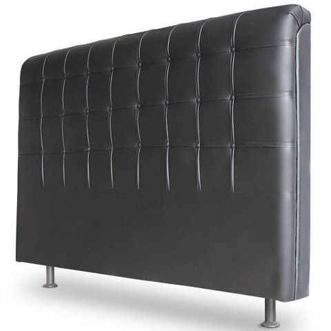 Cabeceira Estofada Cama Box Casal Queen Louise 160cm Preto