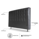 Ver imagem 3 de Cabeceira Estofada Cama Box Casal Queen Louise 160cm Preto