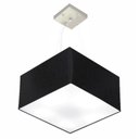 Ver imagem 1 de Lustre Pendente Quadrado Vivare Md-4195 Cúpula em Tecido 25/40x40cm - Bivolt - Preto - Bivolt