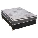 Ver imagem 1 de Cama Box Casal: Colchão Espuma Polar D33 Pérola Premium + Base CRC Fantasy Black(138x188)