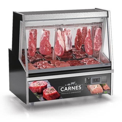 Balcão Frigorífico Premium Turino com Depósito GATP150AD Preto Gelopar 220V