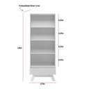 Ver imagem 4 de Cristaleira 2 Portas 1 Gaveta Retrô Marsala 