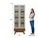 Ver imagem 6 de Cristaleira 2 Portas 1 Gaveta Retrô Marsala 