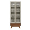 Ver imagem 2 de Cristaleira 2 Portas 1 Gaveta Retrô Marsala 