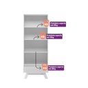 Ver imagem 7 de Cristaleira 2 Portas 1 Gaveta Retrô Marsala