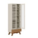 Ver imagem 3 de Cristaleira 2 Portas 1 Gaveta Retrô Marsala